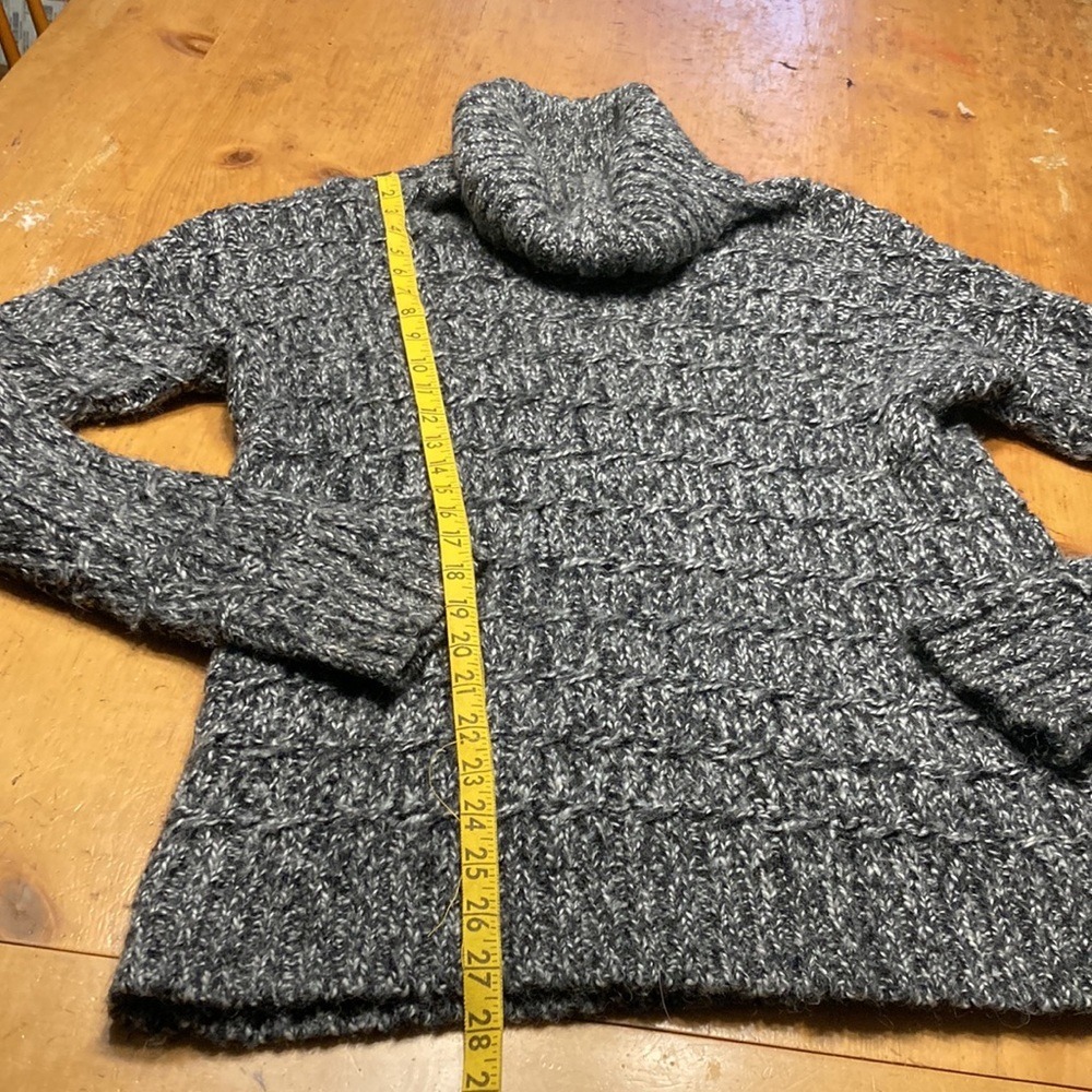 Merona Gray Marled Cozy Core Cowl Neck Wool Blend Chunky Knit Sweater Womens M - Picture 4 of 8